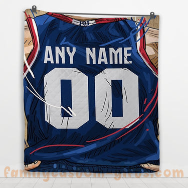 Custom Premium Quilt Blanket Kansas Jersey Basketball Personalized Quilt Gifts for Her & Him